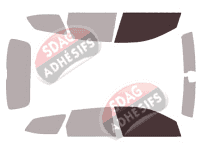 Gabarit vitrage - kit vitres avant - Peugeot 308 (2) SW Break 5 portes (2013 - 2021)