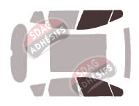 Gabarit vitrage - kit vitres avant - Peugeot 308 (1) SW Break 5 portes (2008 - 2014)