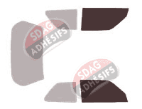 Gabarit vitrage - kit vitres avant - Peugeot 309 (phase 1) 3 portes (1985 - 1990)