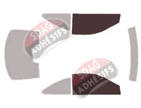 Gabarit vitrage - kit vitres avant - Peugeot 406 (1) Coupe 3 portes (1996 - 2005)