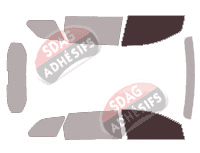 Gabarit vitrage - kit vitres avant - Peugeot 5008 (2) 5 portes (2017 - 2024) Gabarit vitrage - kit vitres avant - Peugeot 5008 (2) 5 portes (2017 - 2024)