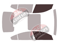 Gabarit vitrage - kit vitres avant - Peugeot 508 (2) Berline 5 portes (depuis 2018)