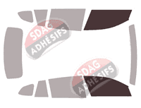 Gabarit vitrage - kit vitres avant - Peugeot 508 (2) SW Break 5 portes (depuis 2019)