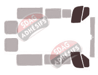 Gabarit vitrage - kit vitres avant - Peugeot Boxer (2) L2 Long 5 portes (depuis 2006) Gabarit vitrage - kit vitres avant - Peugeot Boxer (2) L2 Long 5 portes (depuis 2006)