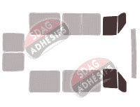 Gabarit vitrage - kit vitres avant - Fiat Ducato (1) Surélevé 5 portes (1994 - 2006)