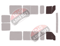 Gabarit vitrage - kit vitres avant - Citroën Jumper (1) Rallongé & Surélevé 5 portes (1994 - 2006)