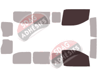 Gabarit vitrage - kit vitres avant - Toyota ProAce (2) Standard 5-6 portes (depuis 2016)