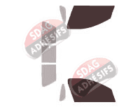 Gabarit vitrage - kit vitres avant - Peugeot Hoggar Pick-Up 2 portes (2010 - 2014)