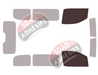 Gabarit vitrage - kit vitres avant - Peugeot Traveller (1) Compact 5 portes (depuis 2016)