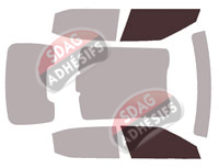 Gabarit vitrage - kit vitres avant - Polestar 2 (1) Berline 4 portes (depuis 2021)