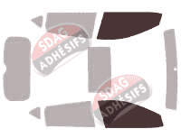 Gabarit vitrage - kit vitres avant - Pontiac Vibe 5 portes (2008 - 2011)