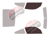 Gabarit vitrage - kit vitres avant - Porsche 911 (5) Coupe 2 portes (1998 - 2006)