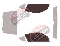 Gabarit vitrage - kit vitres avant - Porsche Cayman (1) Coupe 2 portes (2005 - 2013)