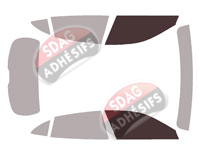 Gabarit vitrage - kit vitres avant - Porsche Taycan (1) Cross 5 portes (depuis 2022)