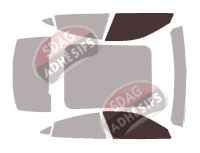 Gabarit vitrage - kit vitres avant - Porsche Taycan (1) Berline 4 portes (depuis 2020)