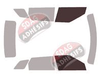 Gabarit vitrage - kit vitres avant - Land Rover Evoque (2) 5 portes (depuis 2019)
