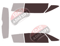 Gabarit vitrage - kit vitres avant - Renault Avantime (1) 3 portes (2001 - 2003)