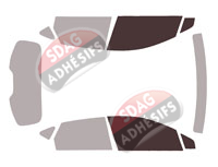 Gabarit vitrage - kit vitres avant - Mitsubishi ASX (2) 5 portes (depuis 2023) Gabarit vitrage - kit vitres avant - Mitsubishi ASX (2) 5 portes (depuis 2023)