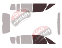 Gabarit vitrage - kit vitres avant - Renault Espace (4) Court 5 portes (2002 - 2014) Gabarit vitrage - kit vitres avant - Renault Espace (4) Court 5 portes (2002 - 2014)
