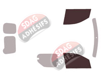 Gabarit vitrage - kit vitres avant - Renault Express (2) Van Utilitaire 5 portes (depuis 2021)