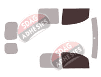 Gabarit vitrage - kit vitres avant - Mercedes-Benz Citan (1) Utilitaire 5 portes (2012 - 2022)