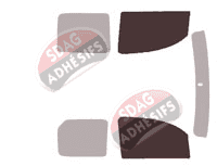 Gabarit vitrage - kit vitres avant - Nissan Kubistar (2) Utilitaire 4/5 portes (2008 - 2022)