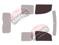 Gabarit vitrage - kit vitres avant - Mercedes-Benz Citan (1) Utilitaire 4 portes (2012 - 2022)