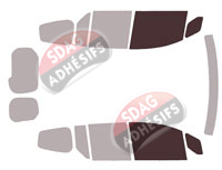 Gabarit vitrage - kit vitres avant - Renault Kangoo (3) Court 2 Portes Arrieres 6 portes (depuis 2021) Gabarit vitrage - kit vitres avant - Renault Kangoo (3) Court 2 Portes Arrieres 6 portes (depuis 2021)