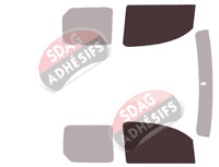 Gabarit vitrage - kit vitres avant - Mercedes-Benz Citan (1) Utilitaire 5/6 portes (2012 - 2022)