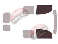 Gabarit vitrage - kit vitres avant - Mercedes-Benz Citan (1) Utilitaire 6 portes (2012 - 2022)