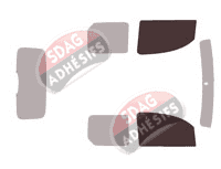 Gabarit vitrage - kit vitres avant - Mercedes-Benz Citan (1) Utilitaire 5 portes (2012 - 2022)