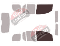 Gabarit vitrage - kit vitres avant - Nissan Kubistar (2) 5 portes (2008 - 2022)