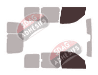 Gabarit vitrage - kit vitres avant - Renault Kangoo (1) 5 portes (1997 - 2008)