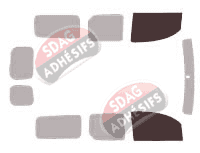 Gabarit vitrage - kit vitres avant - Renault Kangoo (2) Maxi Vitrée 6 portes (2010 - 2022) Gabarit vitrage - kit vitres avant - Renault Kangoo (2) Maxi Vitrée 6 portes (2010 - 2022)