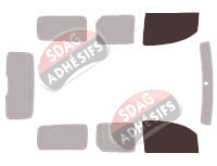 Gabarit vitrage - kit vitres avant - Renault Kangoo (2) Maxi Vitrée 5 portes (2007 - 2021) Gabarit vitrage - kit vitres avant - Renault Kangoo (2) Maxi Vitrée 5 portes (2007 - 2021)