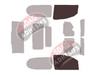 Gabarit vitrage - kit vitres avant - Renault Kangoo (2) Be Bop 3 portes (2009 - 2022) Gabarit vitrage - kit vitres avant - Renault Kangoo (2) Be Bop 3 portes (2009 - 2022)