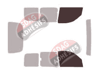 Gabarit vitrage - kit vitres avant - Nissan Kubistar (1) 4 portes (1997 - 2008)