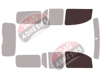 Gabarit vitrage - kit vitres avant - Renault Kangoo (2) MAXI 5 portes (2010 - 2022) Gabarit vitrage - kit vitres avant - Renault Kangoo (2) MAXI 5 portes (2010 - 2022)