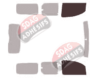 Gabarit vitrage - kit vitres avant - Nissan Kubistar (2) Maxi 5 portes (2010 - 2022)