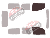 Gabarit vitrage - kit vitres avant - Renault Kangoo (2) Maxi 5 portes (2010 - 2022) Gabarit vitrage - kit vitres avant - Renault Kangoo (2) Maxi 5 portes (2010 - 2022)