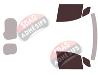 Gabarit vitrage - kit vitres avant - Mercedes-Benz Citan (2) Utilitaire 5/6 portes (depuis 2021)