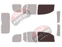 Gabarit vitrage - kit vitres avant - Renault Kangoo (2) 5 portes (2008 - 2022) Gabarit vitrage - kit vitres avant - Renault Kangoo (2) 5 portes (2008 - 2022)