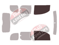 Gabarit vitrage - kit vitres avant - Nissan Kubistar (2) 5 portes (2008 - 2022)