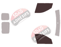 Gabarit vitrage - kit vitres avant - Dacia Logan (1) Utilitaire 6 portes (2007 - 2014)