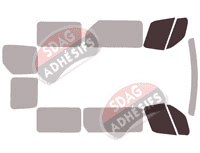 Gabarit vitrage - kit vitres avant - Renault Master (3) L1 5 portes (2019 - 2024) Gabarit vitrage - kit vitres avant - Renault Master (3) L1 5 portes (2019 - 2024)