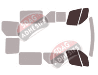 Gabarit vitrage - kit vitres avant - Renault Master (3) L1 6 portes (2010 - 2019) Gabarit vitrage - kit vitres avant - Renault Master (3) L1 6 portes (2010 - 2019)