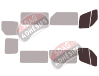 Gabarit vitrage - kit vitres avant - Opel Movano (2) L2 6 portes (2010 - 2021)