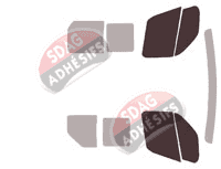 Gabarit vitrage - kit vitres avant - Opel Movano (2) L1 / L2 / L3 / L4 Utilitaire 5 portes (2010 - 2021)