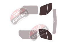 Gabarit vitrage - kit vitres avant - Opel Movano (2) L1 / L2 / L3 / L4 Utilitaire 6 portes (2010 - 2021)