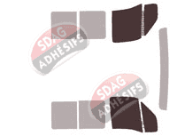 Gabarit vitrage - kit vitres avant - Nissan Interstar (1) Utilitaire 5 portes (1997 - 2010)